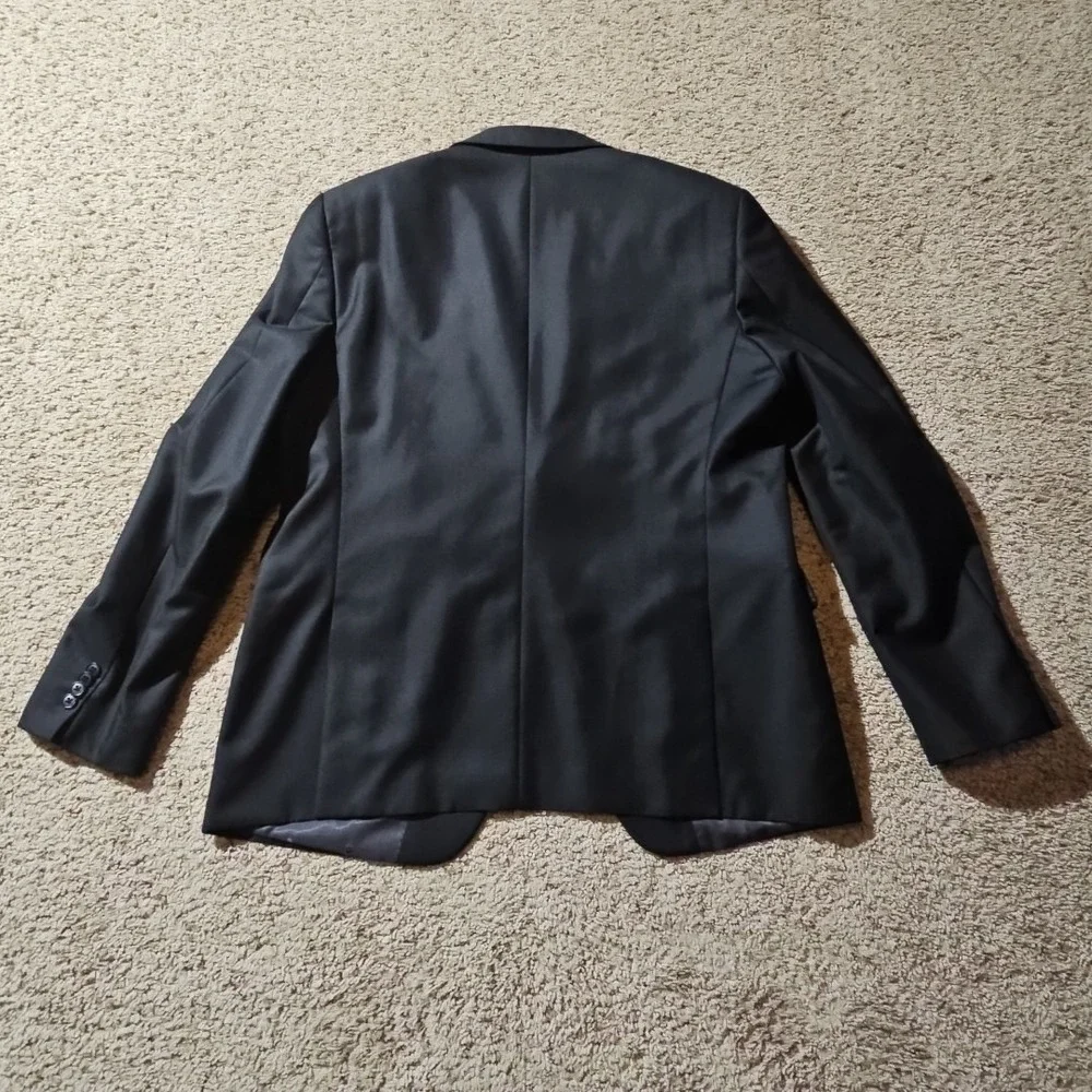 John Varvatos Blazer 46R Mens Bedford Suit Jacket Black Wool‎